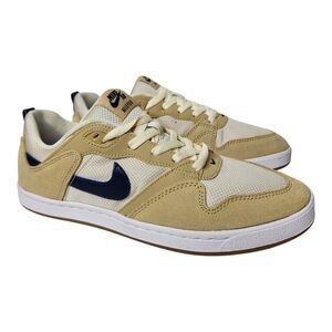 Nike SB Alleyoop Shoes  Mens Size 8.5 Gold Navy Blue CJ0882-700 Skateboard